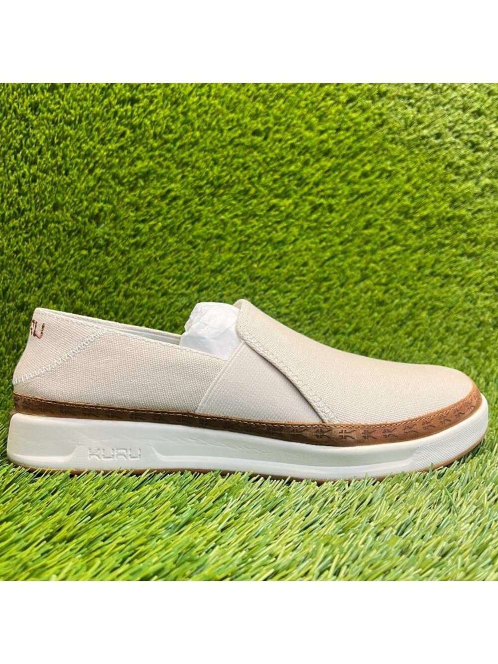 Kuru Roam Atla Classic Womens Size 10.5 Beige Brown Casual Walking Slip-On Shoes